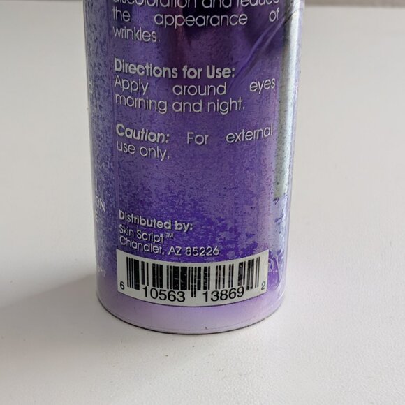 Skin Script Peptide Eye Serum 15ml /.5 oz for Dark Circles & Puffiness SEALED - Picture 4 of 7